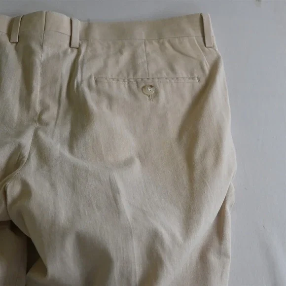 J.CREW 33x30 H4145 Khaki Stretch Cotton Somelos Ludlow Slim‎ Mens Dress Pants